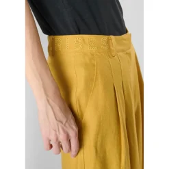 Pantalon droit SAGUY moutarde Adele en viscose