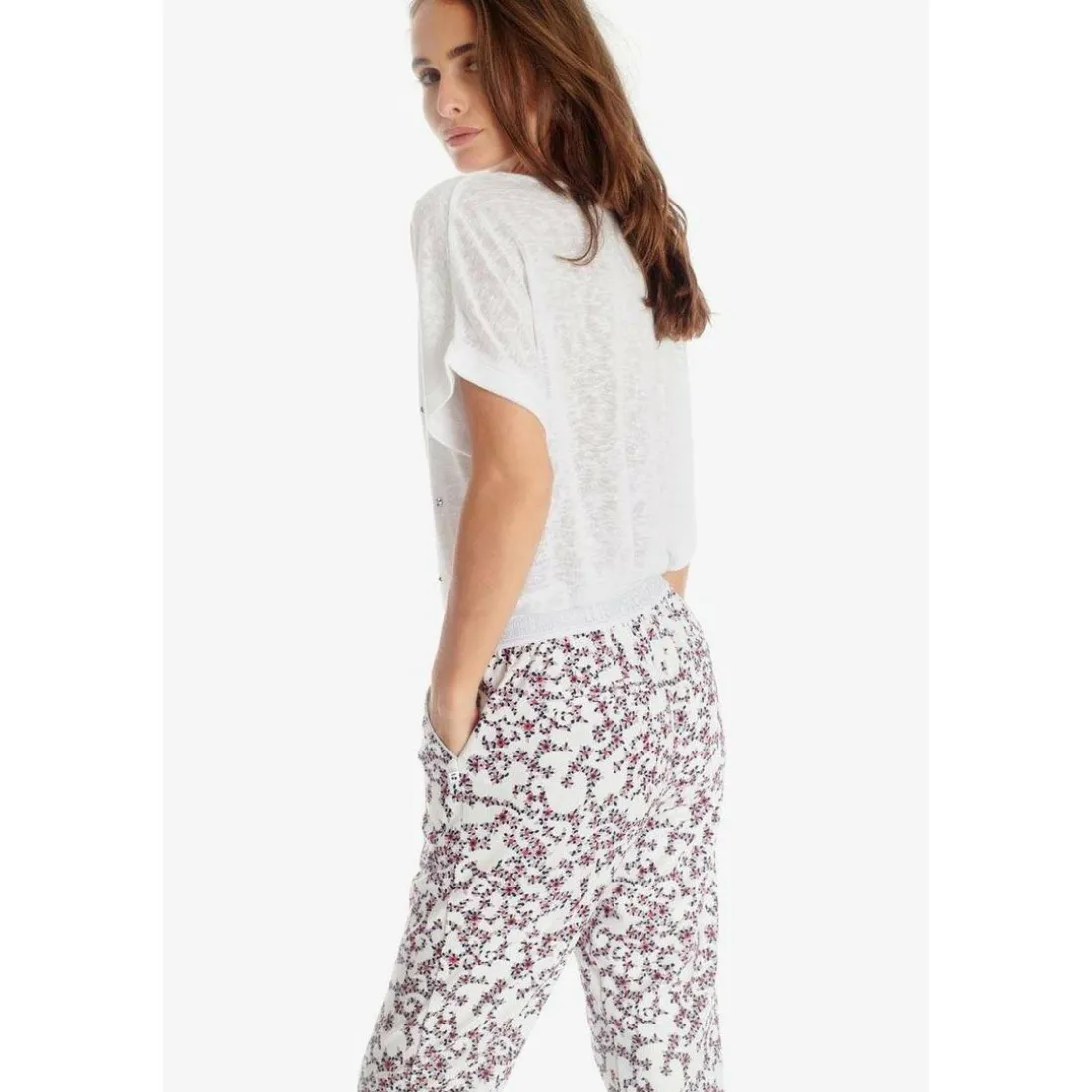 Pantalon droit SALLY blanc
