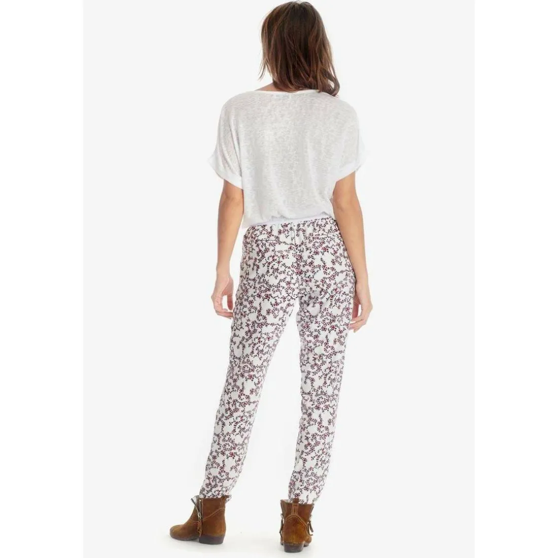 Pantalon droit SALLY blanc