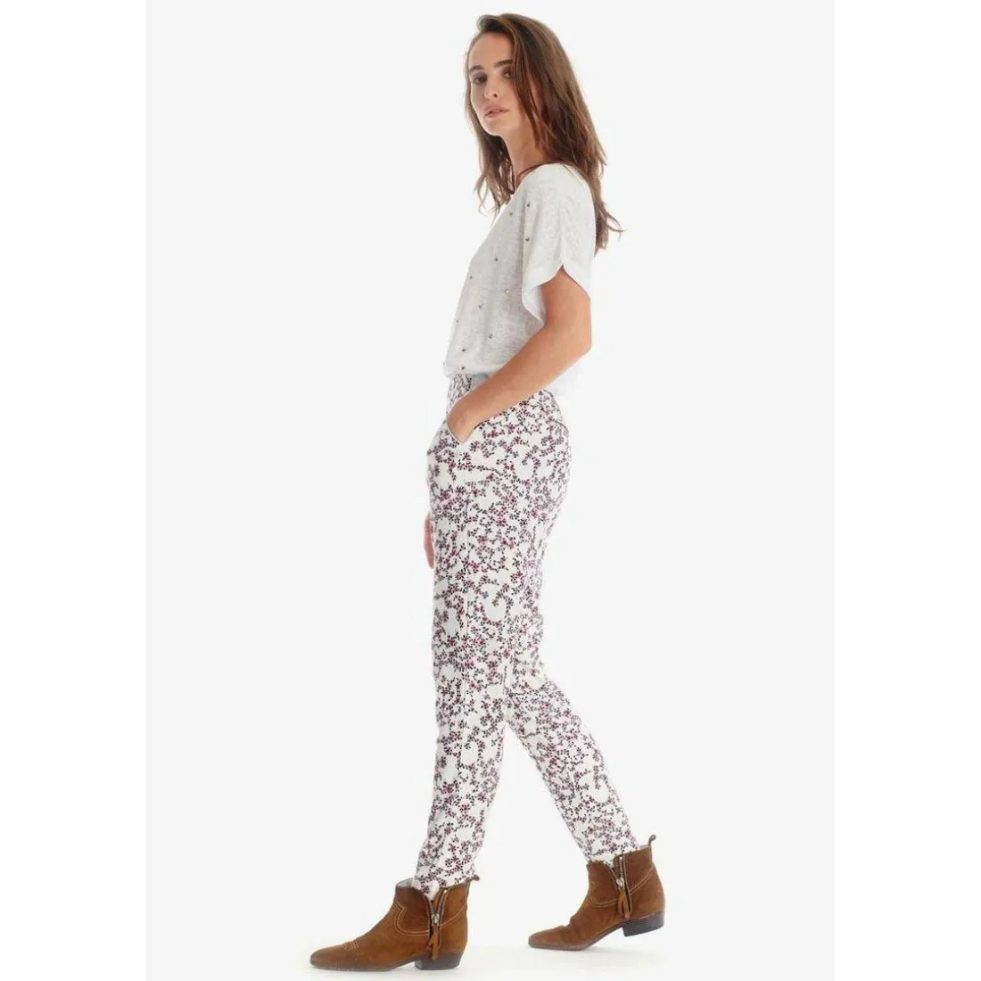 Pantalon droit SALLY blanc