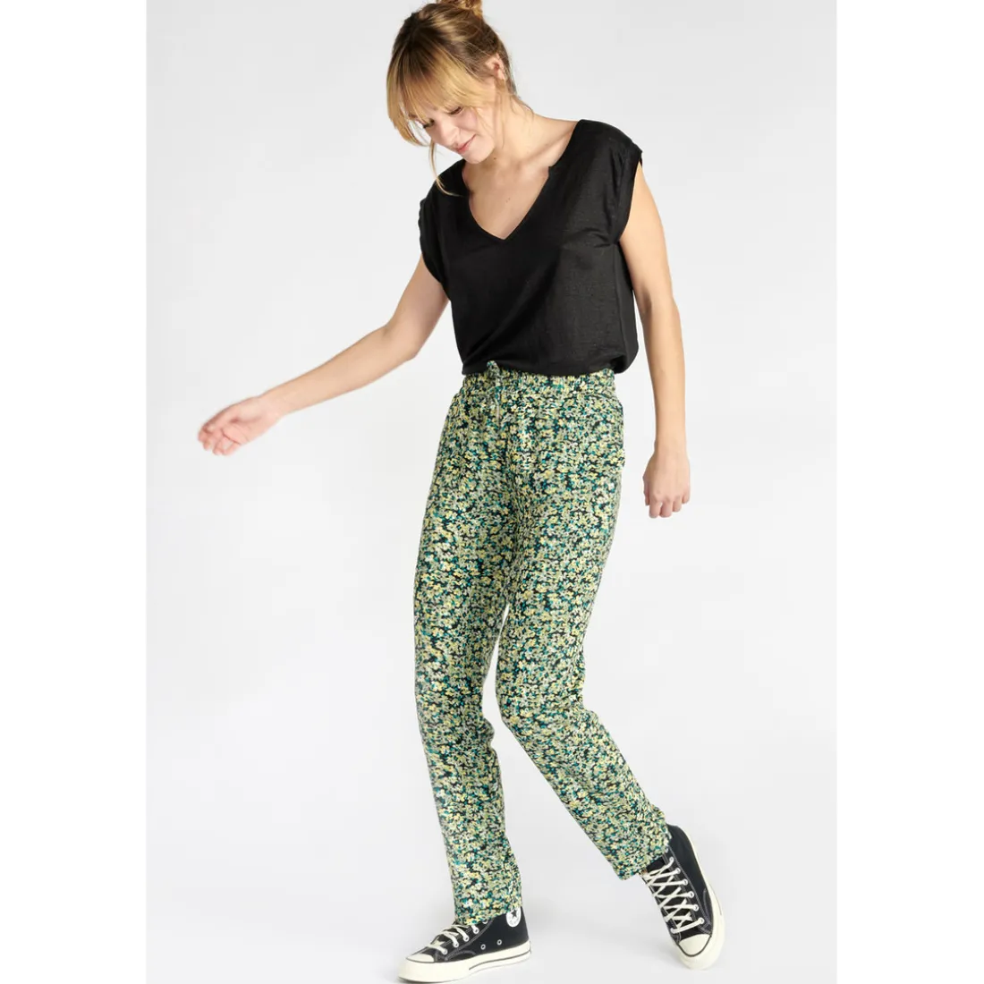 Pantalon droit TANI vert