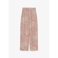 Pantalon droit YESA orange en viscose