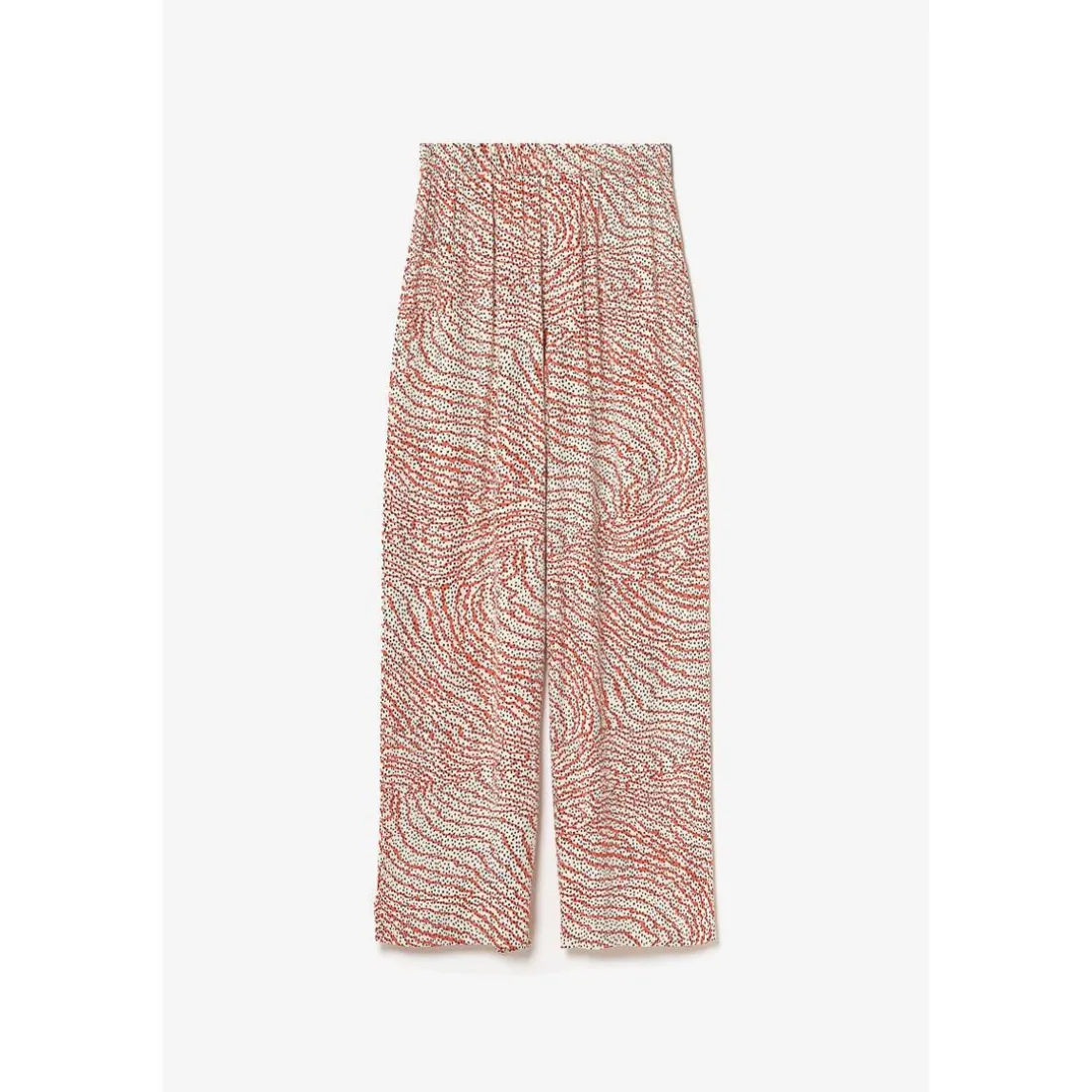 Pantalon droit YESA orange en viscose