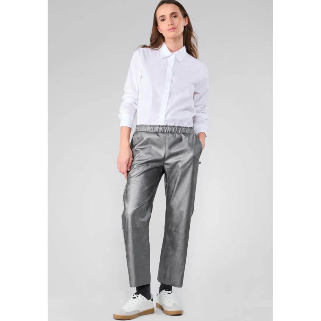 Pantalon droite ANDREE silver Ruth