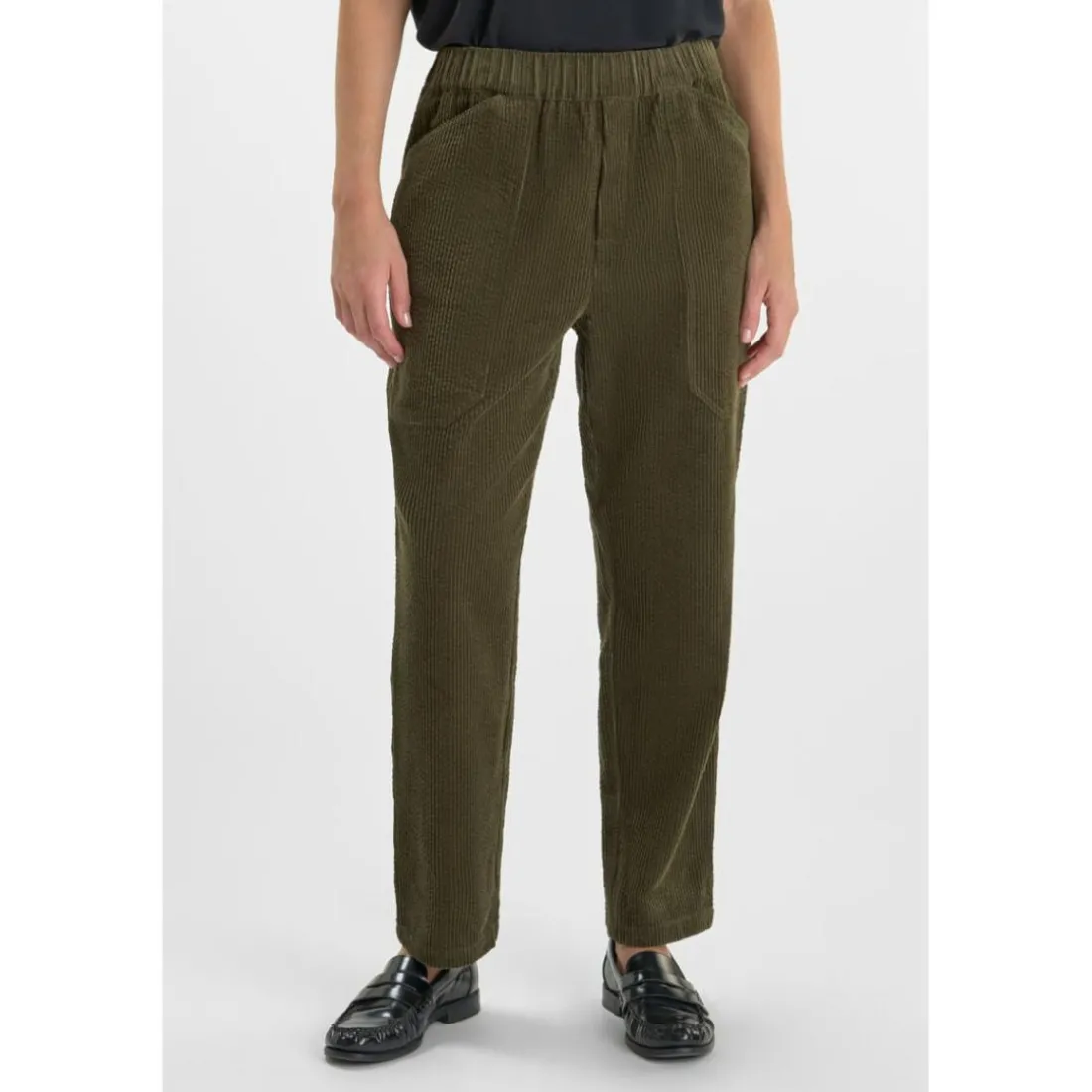 Pantalon droite CORDO kaki Xena en coton