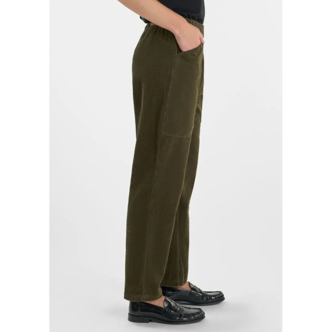 Pantalon droite CORDO kaki Xena en coton