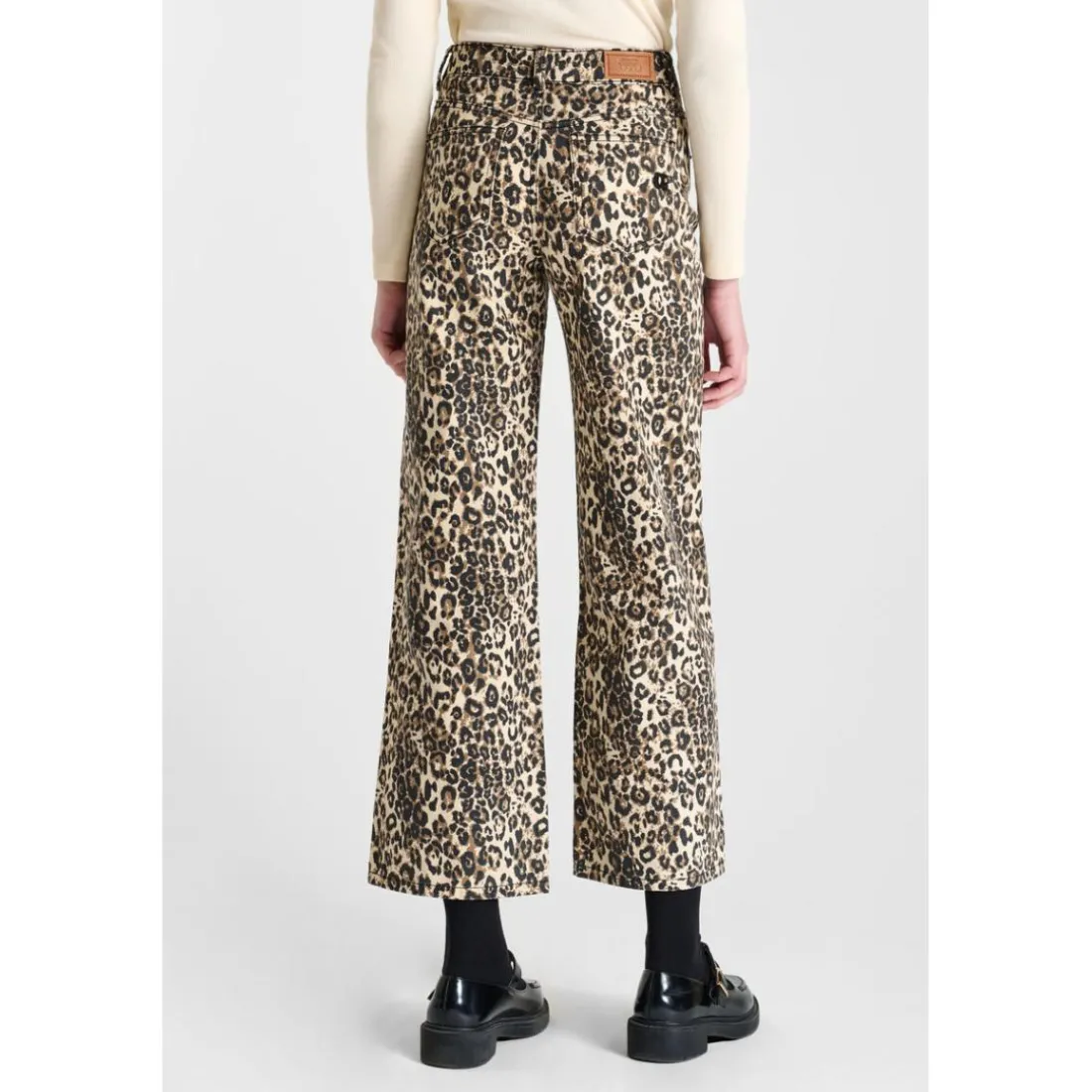 Pantalon droite en jeans marron Zoe