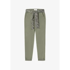 Pantalon dyli kaki vert en coton