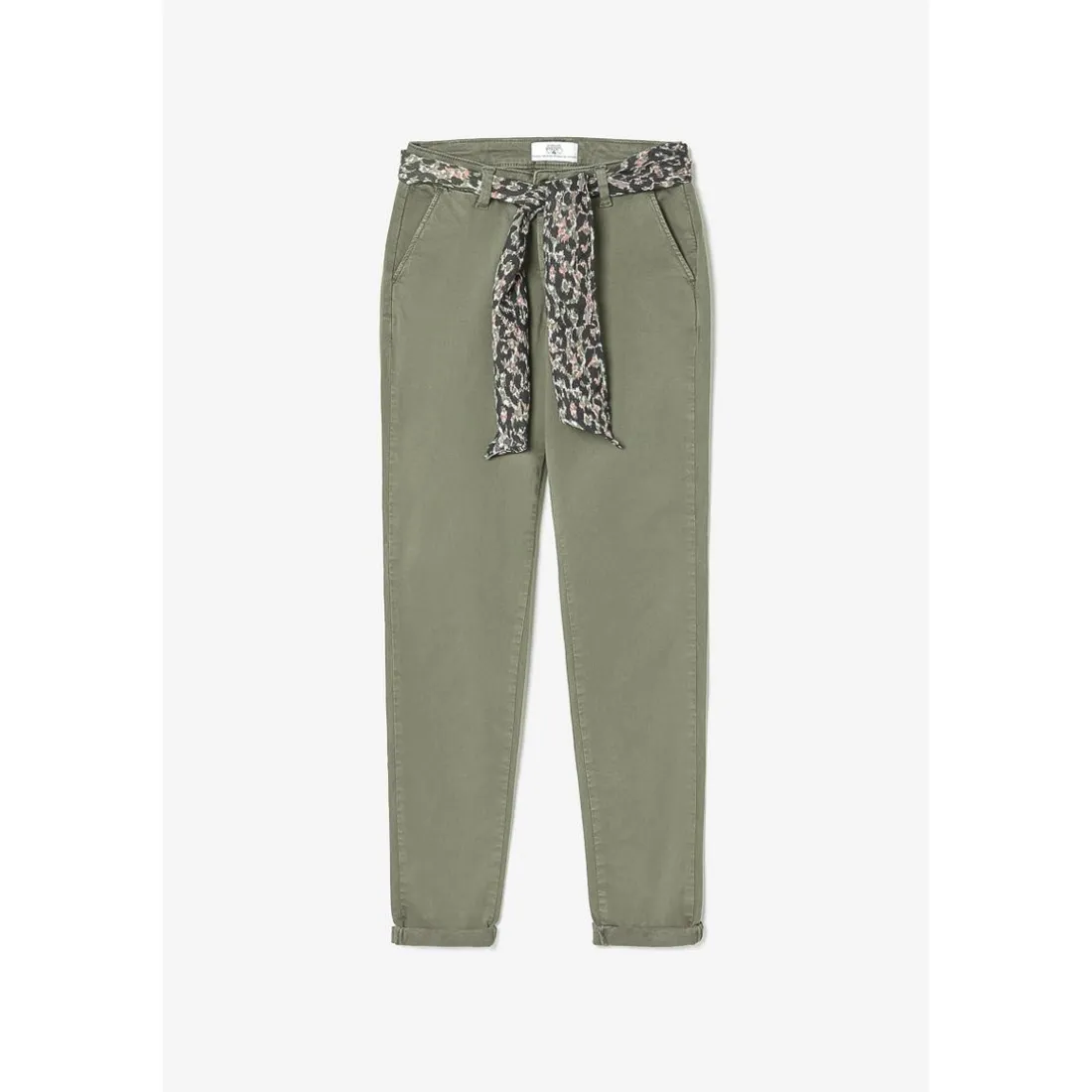 Pantalon dyli kaki vert en coton