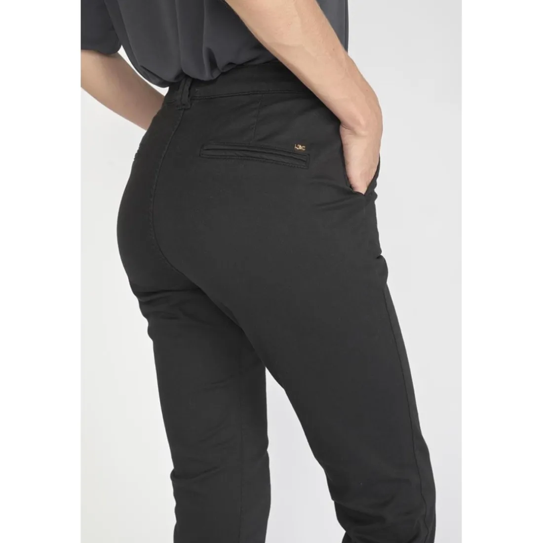 Pantalon dyli noir en coton