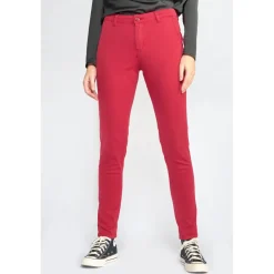 Pantalon dyli rouge framboise en coton