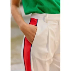Pantalon ecru PAIGE blanc