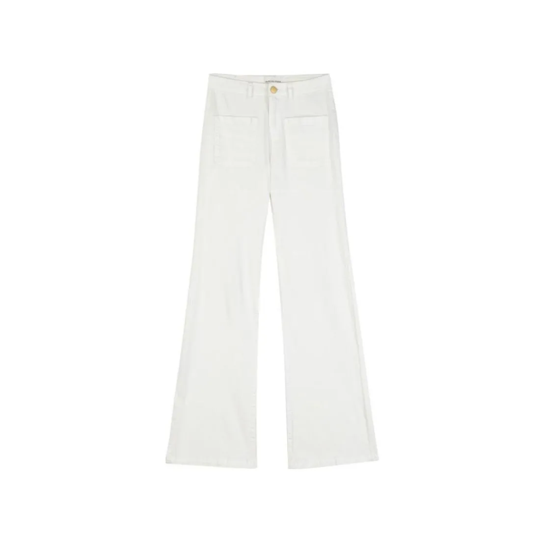 Pantalon ecru SONNY VELOURS en coton blanc