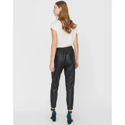 Pantalon en simili cuir noir
