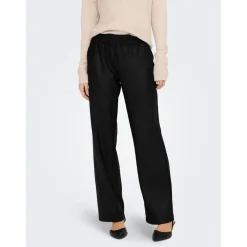 Pantalon en simili-cuir Ceinture élastiquée noir