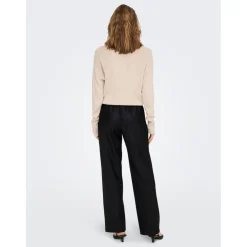 Pantalon en simili-cuir Ceinture élastiquée noir