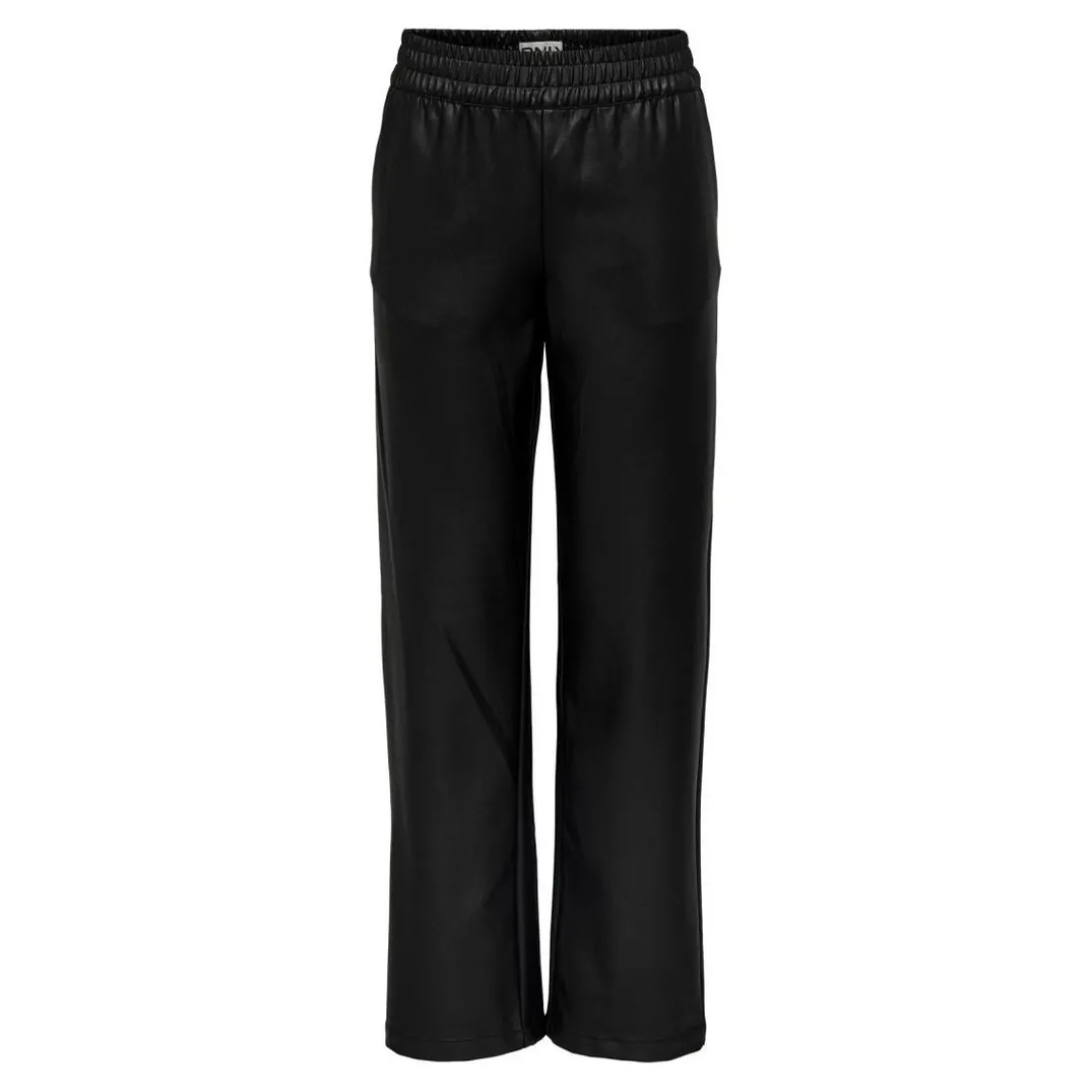 Pantalon en simili-cuir Ceinture élastiquée noir