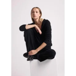 pantalon femme ZUMBA en cachemire noir