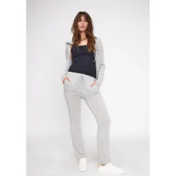 Pantalon femme ZUMBA en cachemire gris perle