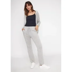 Pantalon femme ZUMBA en cachemire gris perle