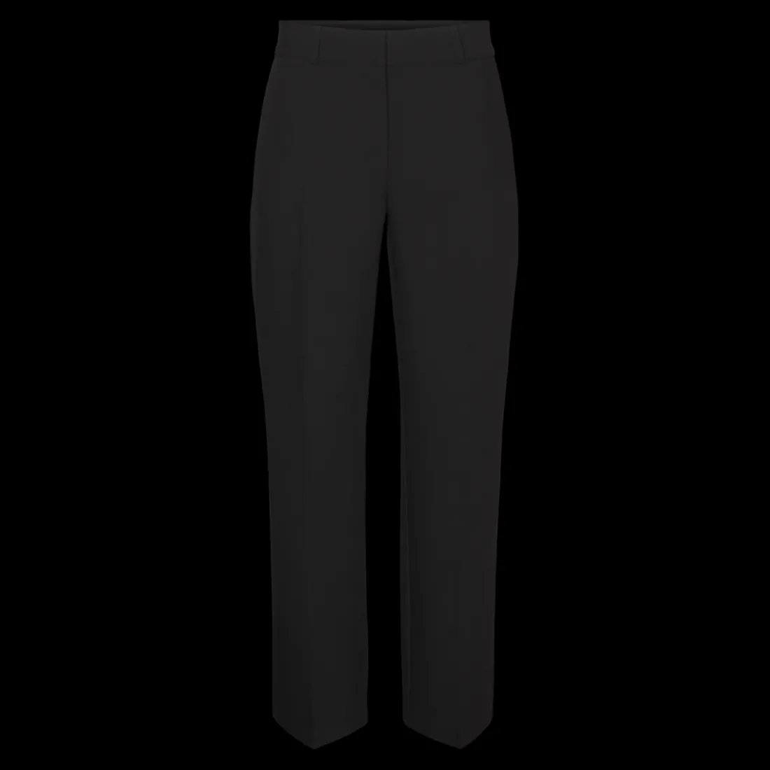 Pantalon fermeture à crochets et à œillets avec fermeture éclair taille moyenne noir Léa