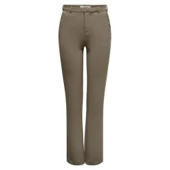 Pantalon fermeture par bouton. fermeture éclair taille moyenne marron clair Ines