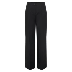 Pantalon fermeture par bouton taille haute noir Zara