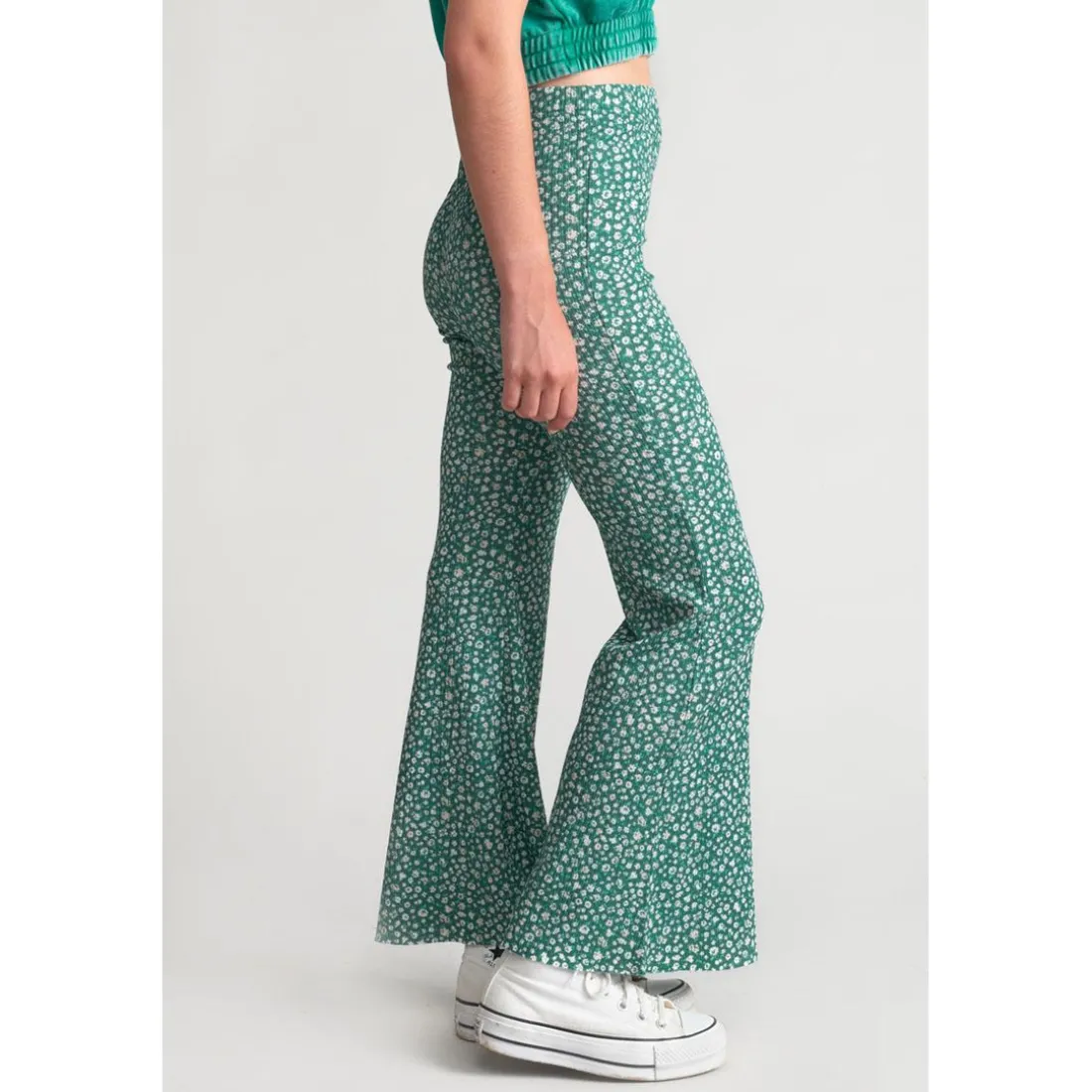 Pantalon fille, bootcut JAYAGI vert