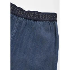 Pantalon fille, droit JANEGI blanc en tencel
