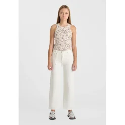 Pantalon fille flare en jeans ALEXGI blanc Ruby