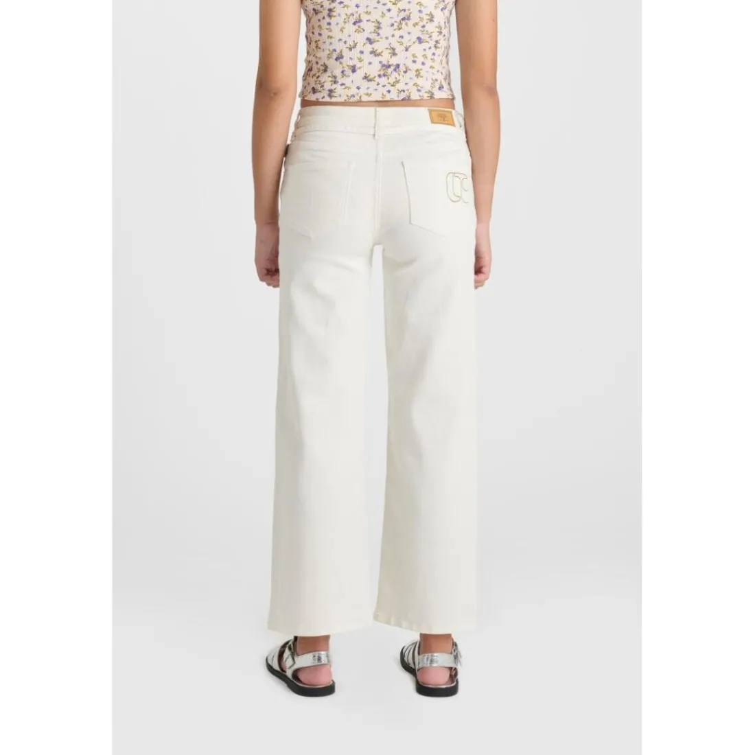Pantalon fille flare en jeans ALEXGI blanc Ruby
