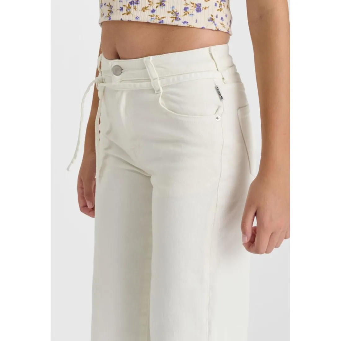 Pantalon fille flare en jeans ALEXGI blanc Ruby