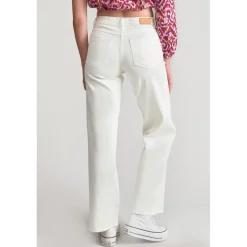 Pantalon fille, loose, large en jeans ROMMIGI blanc Vera