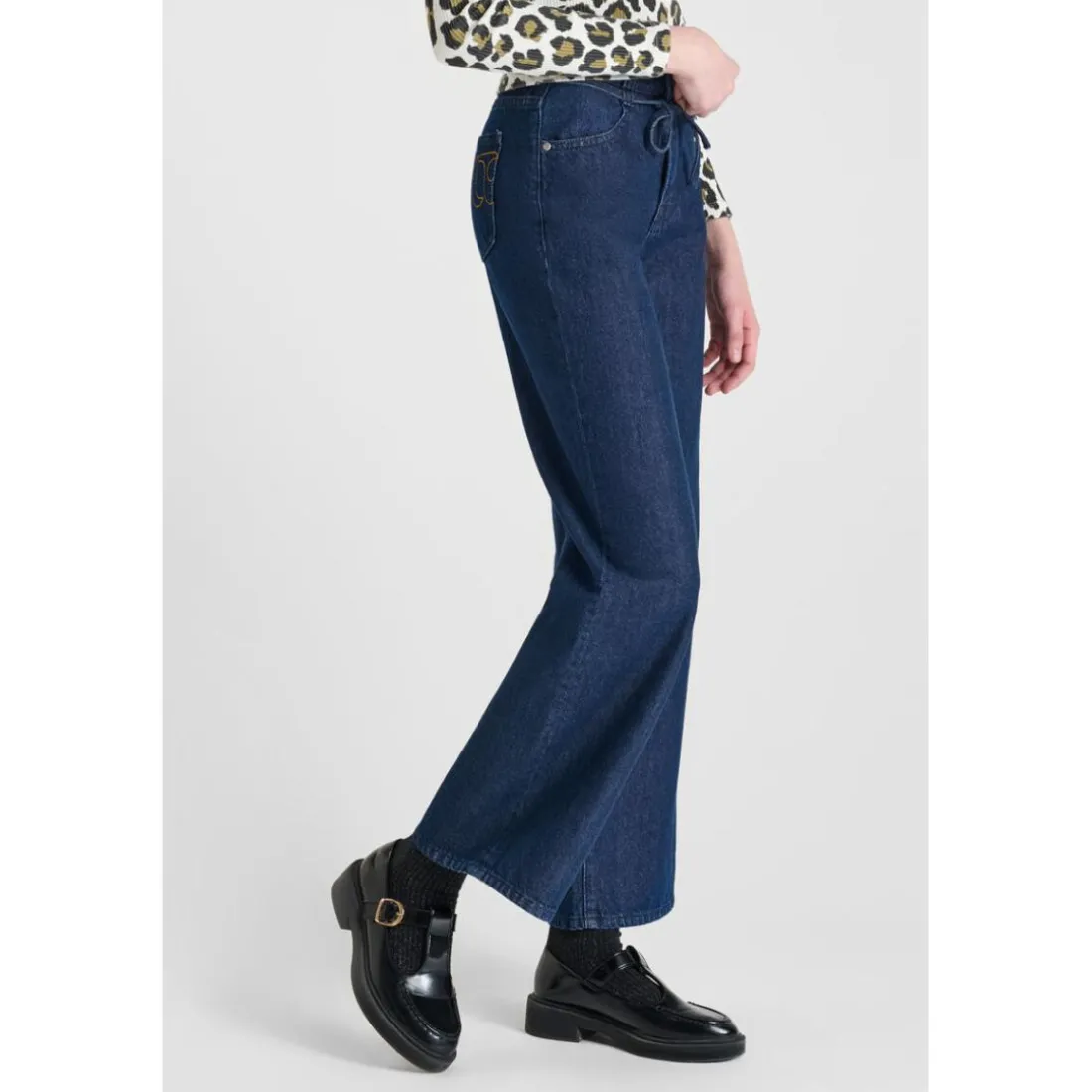Pantalon flare en jeans ALEXGI bleu Lena