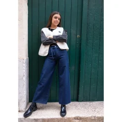 Pantalon flare en jeans ALEXGI bleu Lena
