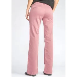 Pantalon Flare Joelle rose poudré en coton