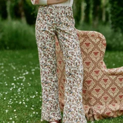 Pantalon floral SONNY VELOURS multicolore