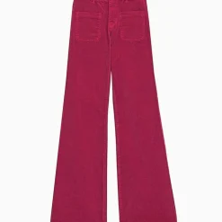 Pantalon framboise SONNY VELOURS en coton