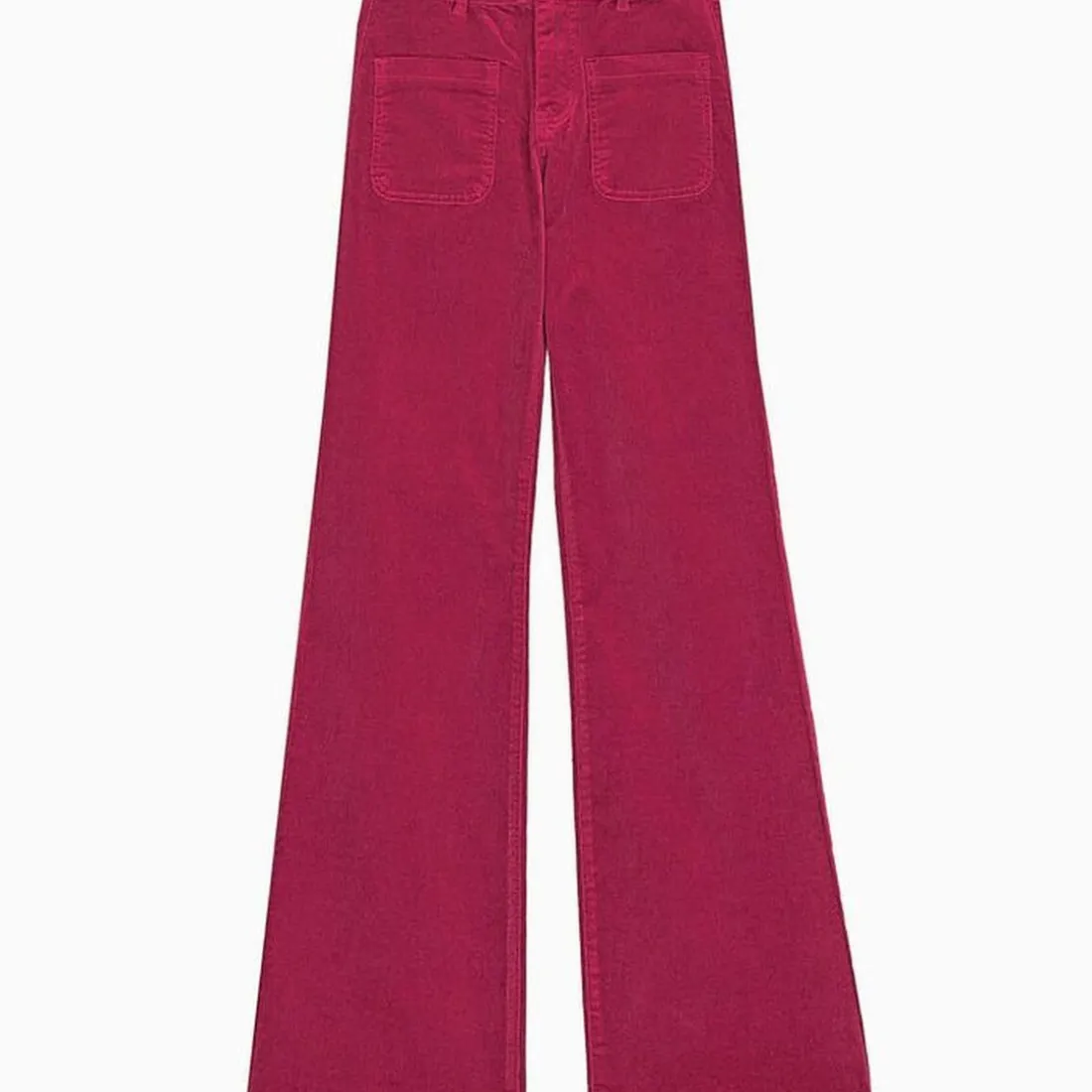 Pantalon framboise SONNY VELOURS en coton