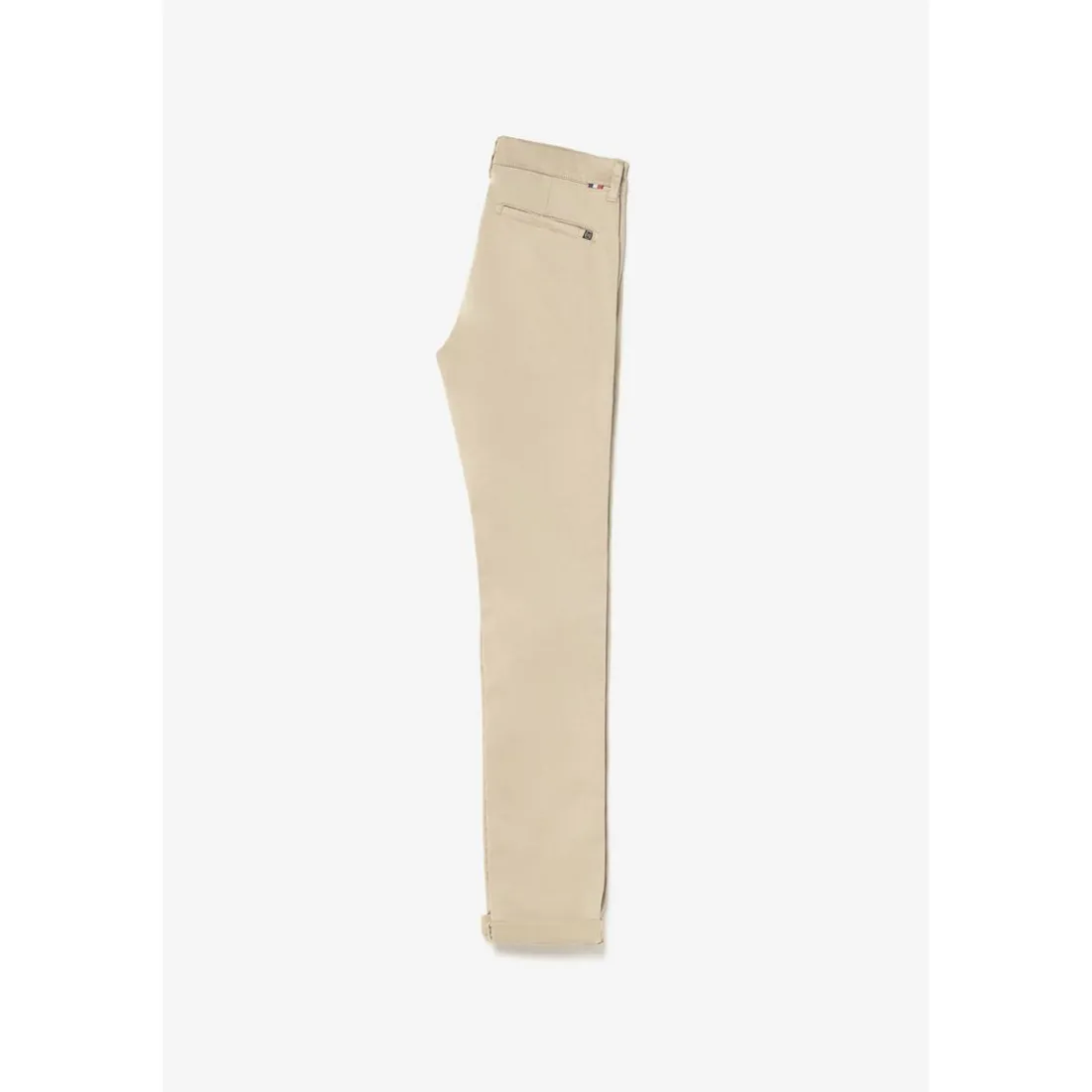 Pantalon garçon, chino Jasbo beige sable blanc en coton