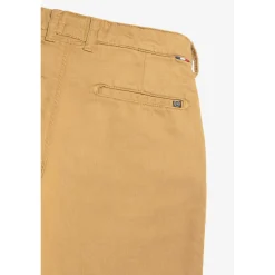 Pantalon garçon, chino Jogg Kurty latte blanc en coton