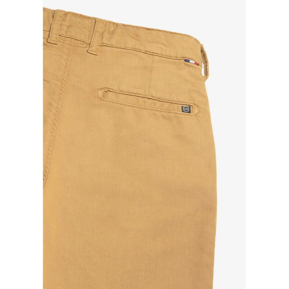 Pantalon garçon, chino Jogg Kurty latte blanc en coton