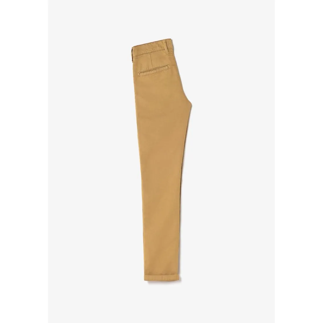 Pantalon garçon, chino Jogg Kurty latte blanc en coton