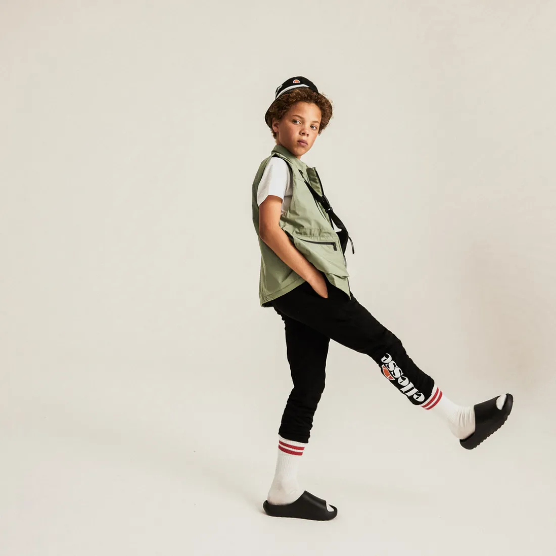 Pantalon Garçon Fabi Noir en coton