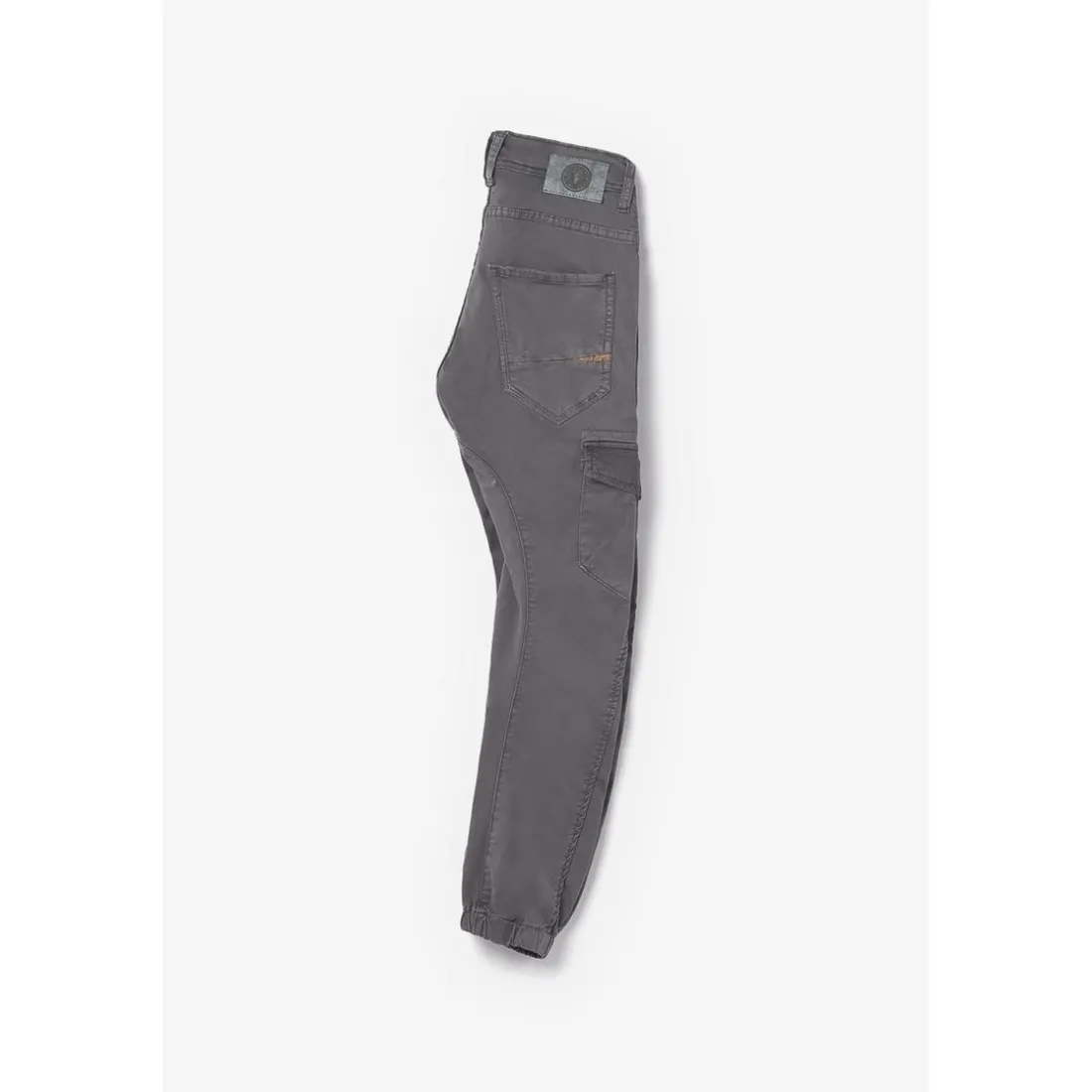 Pantalon garçon, Tobati tapered arqué anthracite gris en coton