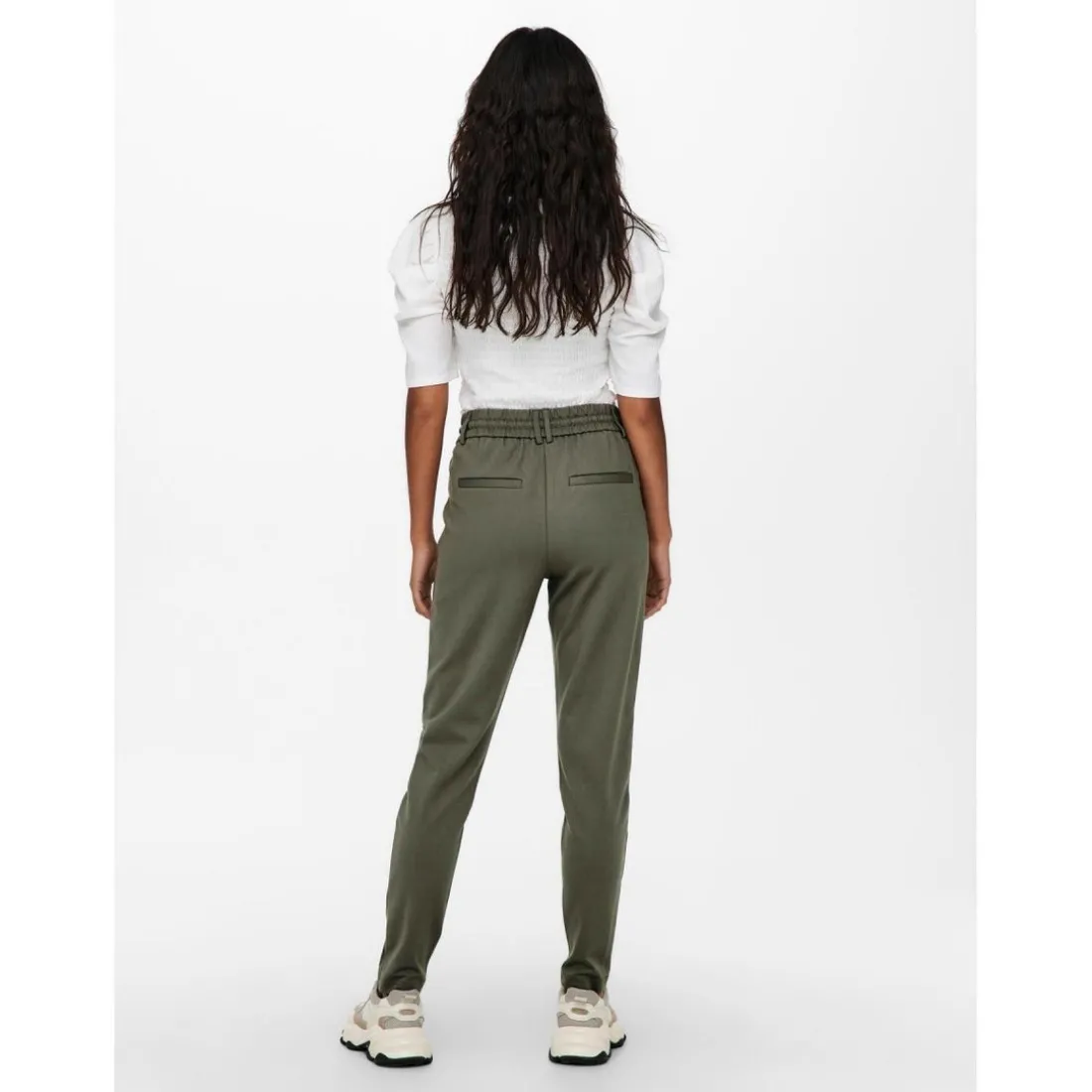 Pantalon gris en viscose Opal