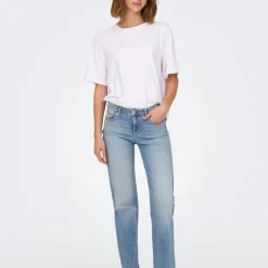 Pantalon Jean Taille moyenne ONLBLUSH - Bleu en coton Eden