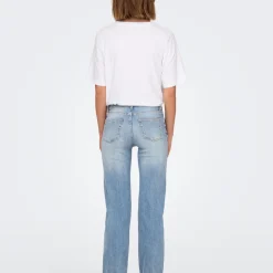 Pantalon Jean Taille moyenne ONLBLUSH - Bleu en coton Eden