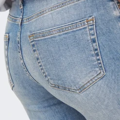 Pantalon Jean Taille moyenne ONLBLUSH - Bleu en coton Eden
