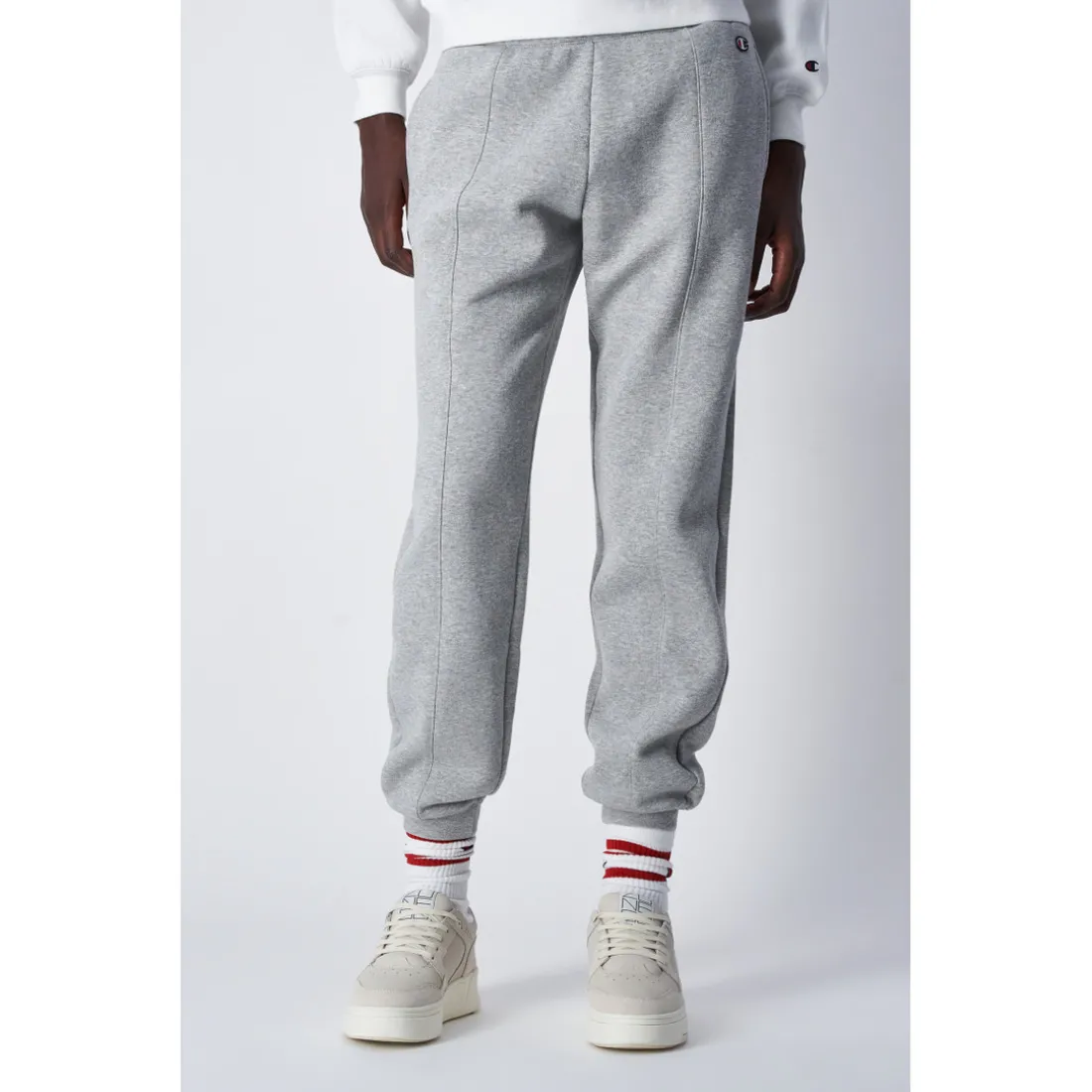 Pantalon jogging côtelé gris